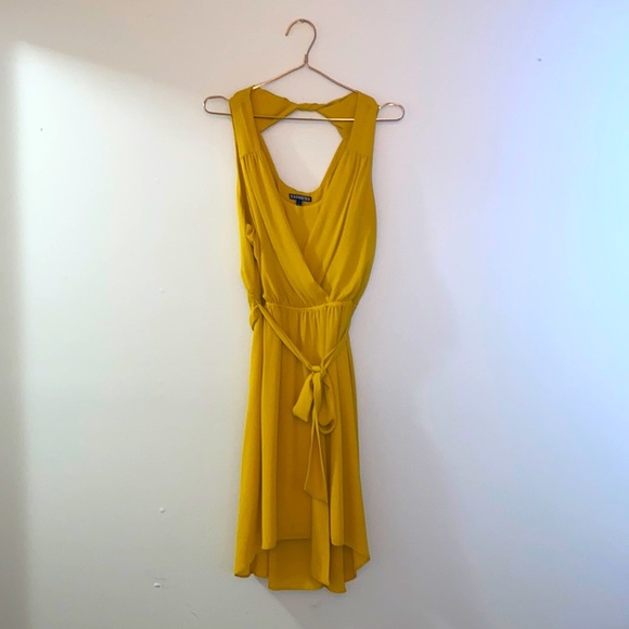 Express Dresses & Skirts - Gold dress - Express, cut out back